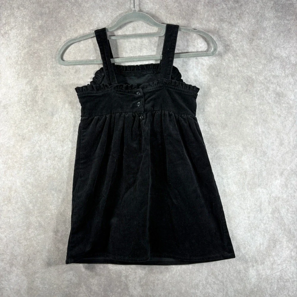 Gymboree Black Cat Dress‎ Girls 7 Corduroy Jumper Pinafore Embroidered Novelty